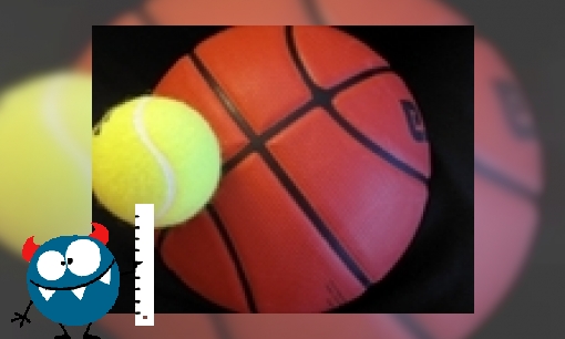 Hoe stuitert een tennisbal op een basketbal?