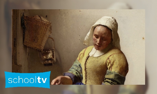 Plaatje Het Melkmeisje van Johannes Vermeer