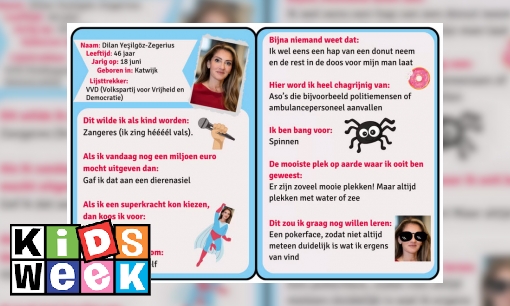 Plaatje Vriendenboekje van lijsttrekkers - Dilan Yeşilgöz-Zegerius