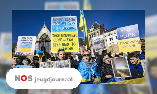 Duizenden mensen in Nederland demonstreren tegen oorlog in Oekraïne