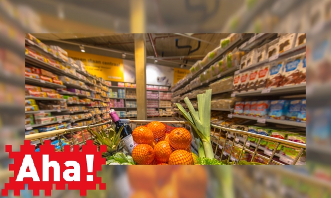 Plaatje Hoe kun je iets pakken bovenin het supermarktschap?