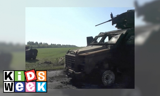 Plaatje Oekraïne valt Rusland binnen: 