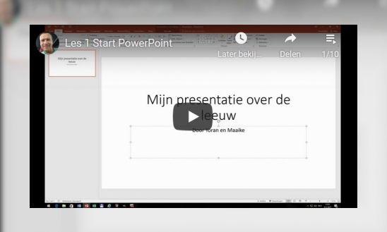 Plaatje Powerpoint lessen voor kinderen