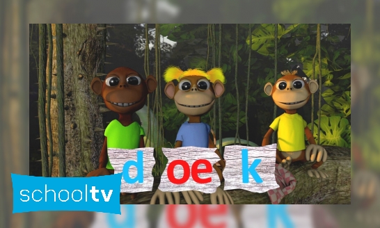 Plaatje Letterjungle - De letter oe: doek