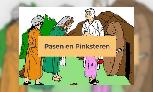 Plaatje Bijbelse kleur- en bouwplaten Pasen en Pinksteren