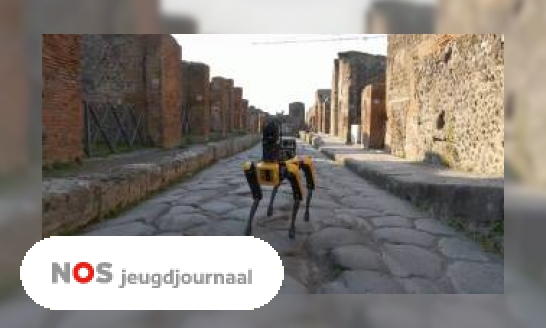Plaatje Robothond Spot helpt als bewaker in archeologische stad