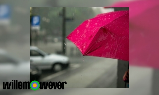 Plaatje Word je natter als je loopt of rent in de regen?