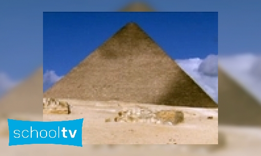 Plaatje De bouw van een Egyptische piramide