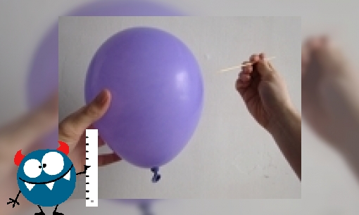 Plaatje Kun je in een ballon prikken zonder knal?