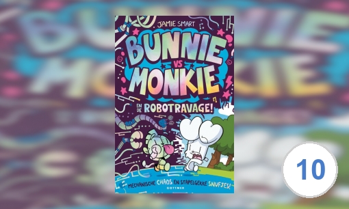 Plaatje Bunnie vs Monkie en de robotravage!