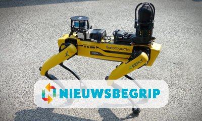 Plaatje Robothond Spot bewaakt Pompeï