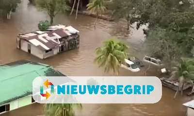 Plaatje Overstromingen in Suriname