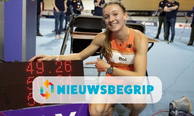 Plaatje Wereldrecord Femke Bol
