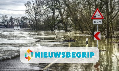 Plaatje Hoogwater in Nederland