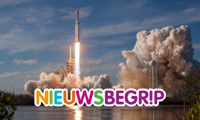 Plaatje Falcon Heavy-raket gelanceerd