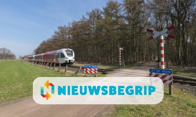 Plaatje Veilig het spoor oversteken