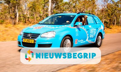 Plaatje Wereldreis in een elektrische auto