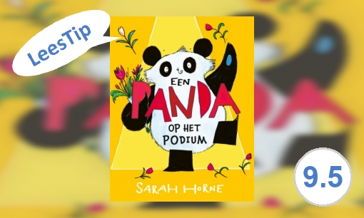 Plaatje Een panda op het podium