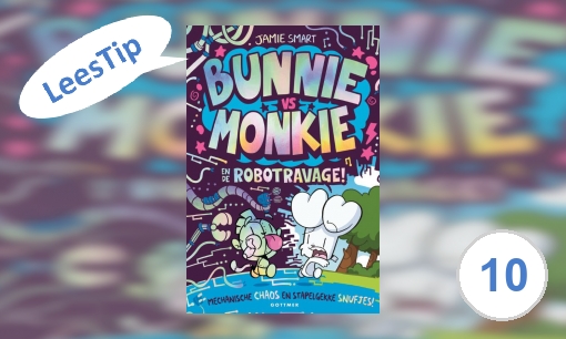 Plaatje Bunnie vs Monkie en de robotravage!